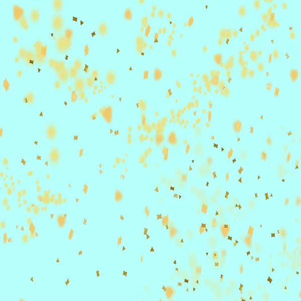 Blue Festive Background Golden Confetti — Fotografia de Stock