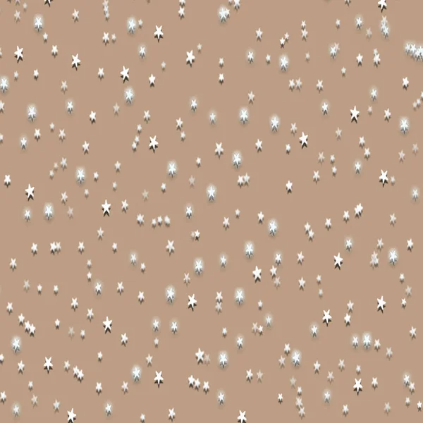 Estrellas Blancas Tridimensionales Sobre Fondo Beige —  Fotos de Stock