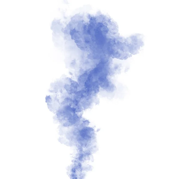 Humo Azul Color Nebuloso Resaltado Sobre Fondo Blanco Claro Explosión Imagen de archivo