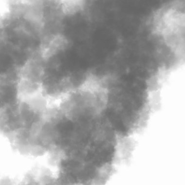 Nemlendiriciden püskürtülmüş beyaz su buharının yakın görüntüsü. Siyah arkaplanda izole.