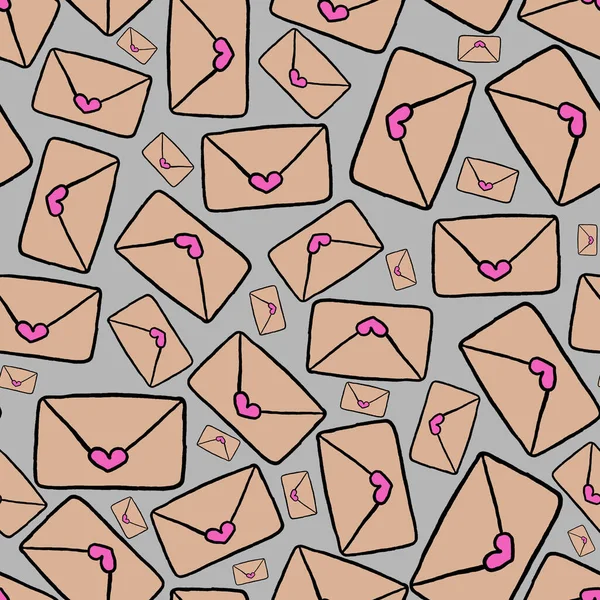 Envelopes Seamless Pattern School Pattern School Design Love Letter Romance — Stockfoto