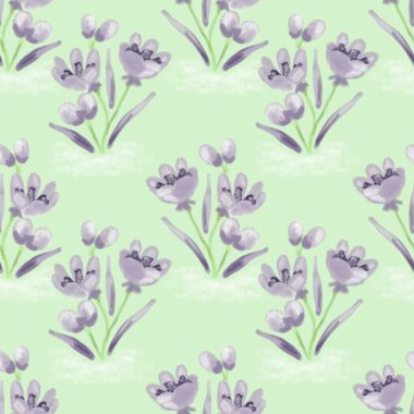 Çiçekli, büyük, pürüzsüz desen. Yapraklı ve çiçekli desen