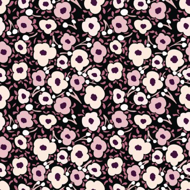 Çiçekli, büyük, pürüzsüz desen. Yapraklı ve çiçekli desen