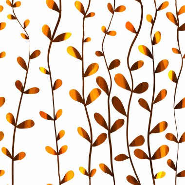 Çiçekli, büyük, pürüzsüz desen. Yapraklı ve çiçekli desen