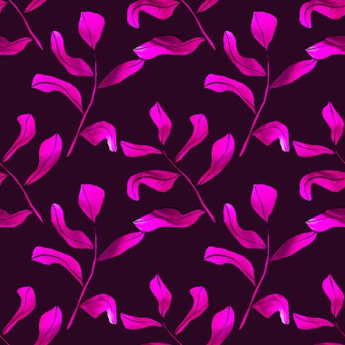 Çiçekli, büyük, pürüzsüz desen. Yapraklı ve çiçekli desen