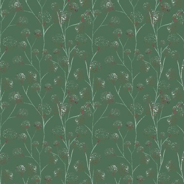 Çiçekli, büyük, pürüzsüz desen. Yapraklı ve çiçekli desen