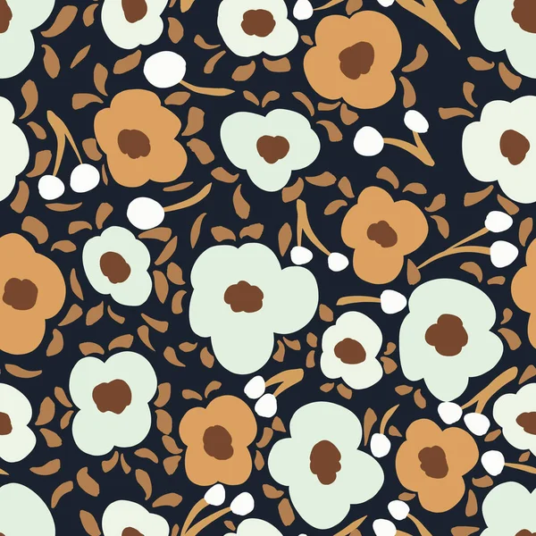 Floral Large Seamless Pattern Pattern Leaves Flowers — Stock Photo, Image