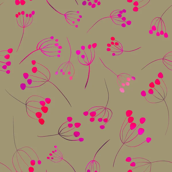 Цветочный Большой Бесшовный Узор Узор Листьями Цветами — стоковое фото