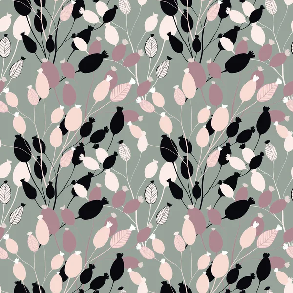 Floral Large Seamless Pattern Pattern Leaves Flowers — Stock Photo, Image