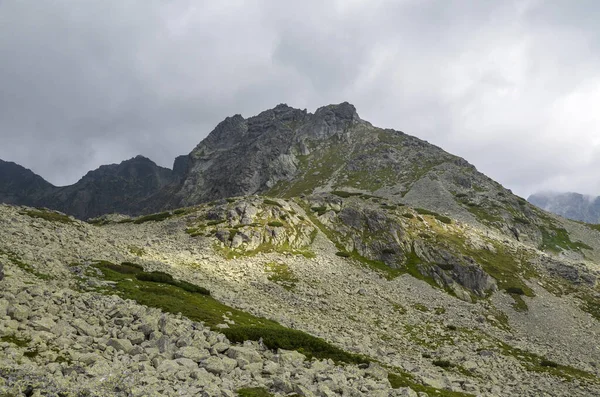 Hohe Felsige Gipfel Nationalpark Der Hohen Tatra Mit Bergtal Und — Stockfoto