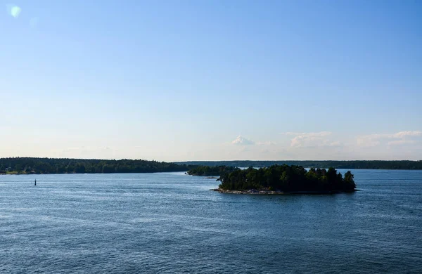 Kleine Rotsachtige Eilanden Archipel Van Stockholm Aan Oostzee Vroege Ochtend — Stockfoto