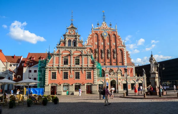 Riga Latvia Hazi Ran 2014 Blackheads House Town Hall Square — Stok fotoğraf