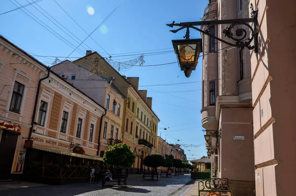 Chernivtsi Ukraine August 2015 Die Fußgängerzone Olga Kobylianska Ist Ein — Stockfoto
