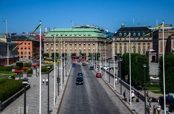 Stockholm Sweden Липня 2014 Давня Архітектура Острові Sodermalm Будівлею Royal — стокове фото