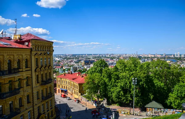 Kyiv Ukraine Травня 2015 Вид Історичну Вулицю Ендрюс Спуск Панорамний — стокове фото