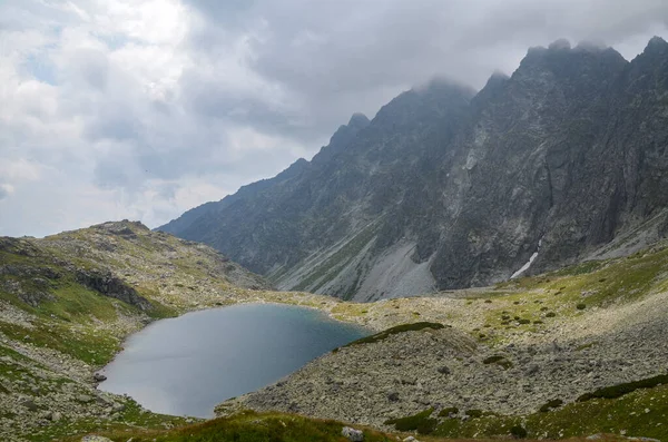 Lago Montanha Pequeno Hincovo Pleso Vale Mengusovska Parque Nacional Tatras — Fotografia de Stock