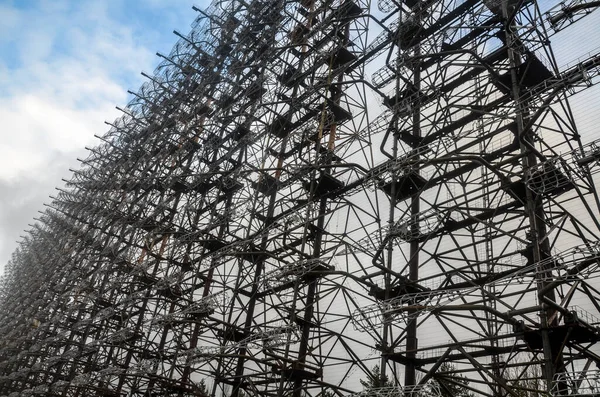 Antigo Complexo Militar Radar Duga Enorme Perto Pripyat Zona Exclusão — Fotografia de Stock