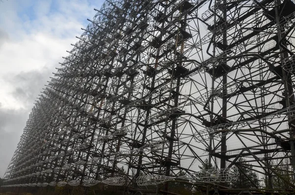 Antigo Complexo Militar Radar Duga Enorme Perto Pripyat Zona Exclusão — Fotografia de Stock