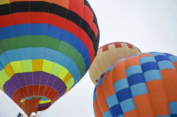 Many Colorful Hot Air Balloons Taking Landing Aeronautics Festival Kyiv — Stockfoto