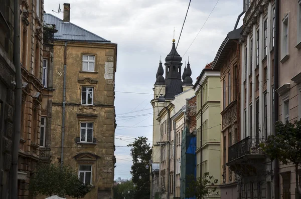 Lviv Ukraine October 2020 Вулична Вулиця Історичного Львівського Міста Протягом — стокове фото