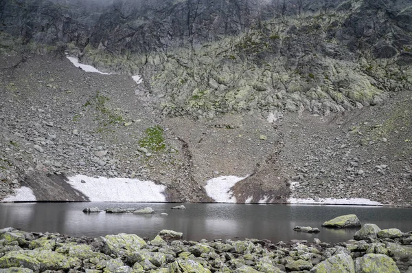 Vista Modre Pleso Lago Eslovaquia Tiene Una Elevación 2192 Metros —  Fotos de Stock