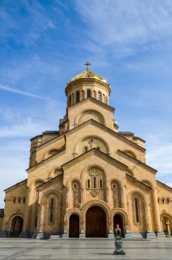 Kutsal Trinity Katedrali ana ve en büyük Gürcistan Ortodoks Katedrali (Tsminda Sameba). Tiflis, Gürcistan