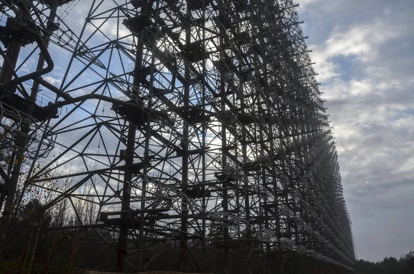 Antigo Complexo Militar Radar Duga Enorme Perto Pripyat Zona Exclusão — Fotografia de Stock