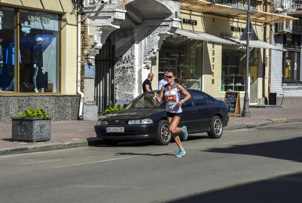 Kyiv Ukraine May 2021 Марафонські Бігуни Беруть Участь Щорічному Конкурсі — стокове фото