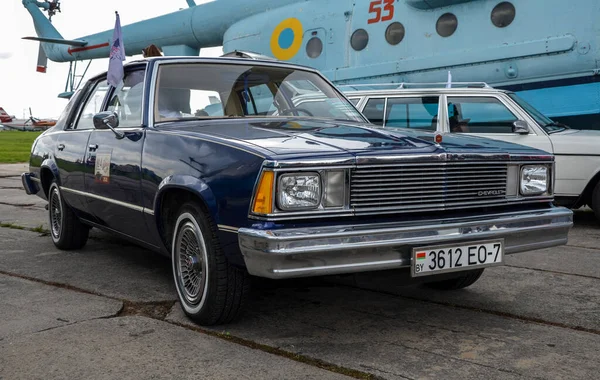 Kyiv Ukraine Maio 2021 Blue Chevrolet Malibu 1981 Linha Modificações — Fotografia de Stock