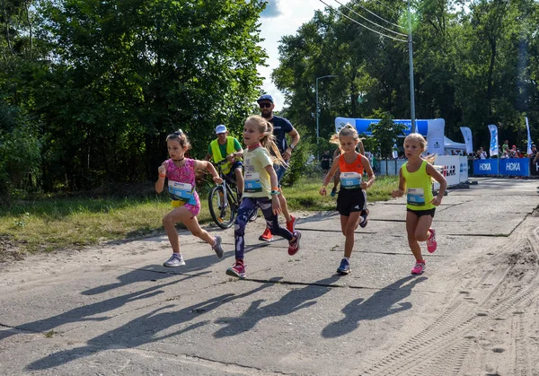 Kyiv Ukraine Липня 2021 Спортсменка Спортсменка Змагання Бігу Горизонт — стокове фото