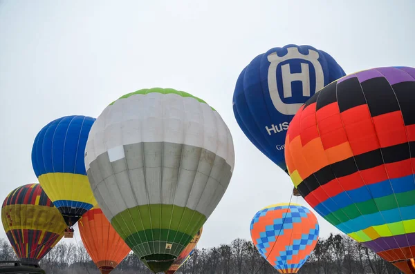 Kyiv Ukraine February 2021 Mongolfier Balloon Festival Унікальна Можливість Побачити — стокове фото