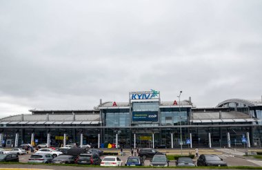 KYIV, UKRAINE - 18 Eylül 2021: Igor Sikorsky Kyiv Uluslararası Havalimanı Zhuliany, Ukrayna 'nın başkenti Kyiv' in iki yolcu havalimanından biridir.