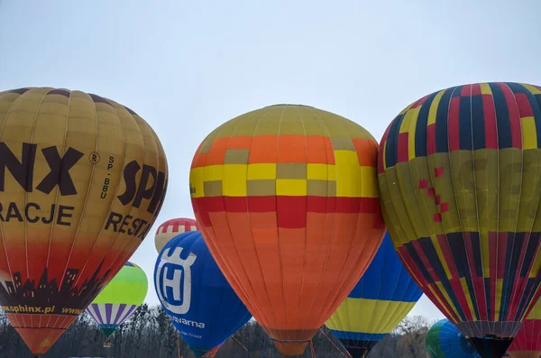 Kyiv Ukraine February 2021 Colourful Hot Air Balloons Flying Sky — Stock fotografie