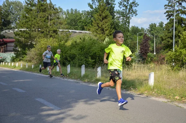 Kyiv Ukraine July 2021 Young Athletes Run Kids Run Race — стокове фото