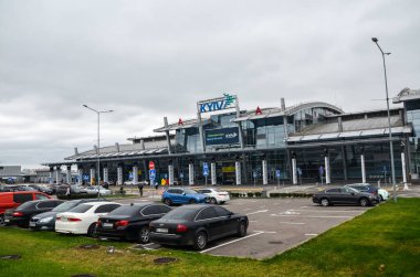 KYIV, UKRAINE - 18 Eylül 2021: Igor Sikorsky Kyiv Uluslararası Havalimanı Zhuliany, Ukrayna 'nın başkenti Kyiv' in iki yolcu havalimanından biridir.