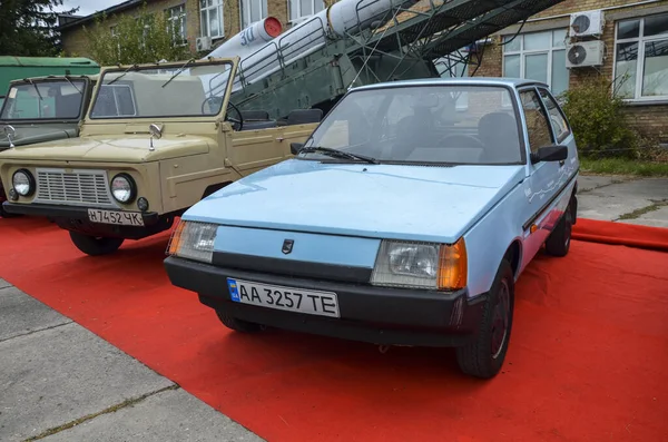 Kyiv Ukraine September 2021 Zaz 1102 Tavria 1991是一款价廉小车 这是乌克兰第一辆有前轮驱动的车 也是第一辆背向后的车 — 图库照片