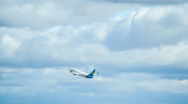 Boryspil Ukraine October 2019 Passenger Airplane Taking Airport Journey Traveling — Stock Photo, Image