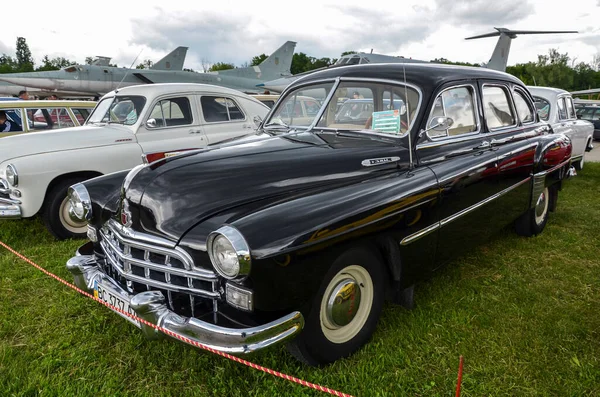 Black Old Soviet Car Gaz Zim Manufactured 1956 Exhibition Old — Stock fotografie