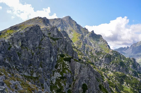 Picturesque Scenery View Rocky Mountains Trail Slavkovsky Stit Peak High — Zdjęcie stockowe