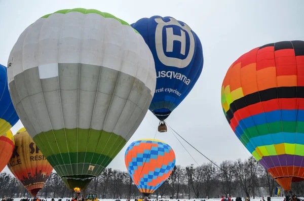 Colorful Hot Air Balloons Flight Festival Aeronautics Kyiv Ukraine — Stockfoto
