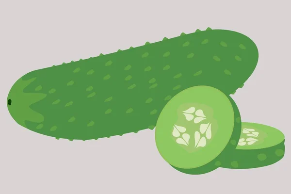 Εικονίδιο Αγγούρι Επίπεδη Απεικόνιση Του Προτύπου Διάνυσμα Πράσινο Πιπέρι Για — Διανυσματικό Αρχείο