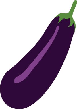 Taze patlıcan, illüstrasyon, beyaz arka plan vektör