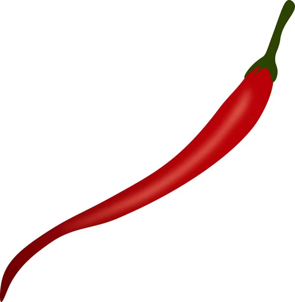 Rød Chili Pepper Vektor Illustrasjon – stockvektor