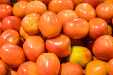 Kırmızı domates arka plan, sebze içinde belgili tanımlık çarşı.