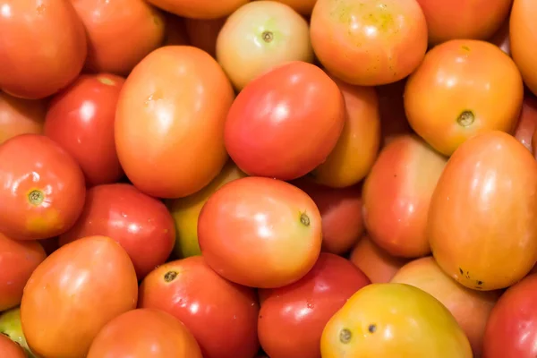 Tomates Vermelhos Fundo Vegetais Mercado — Fotografia de Stock