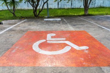 Engelli park işareti boyalı