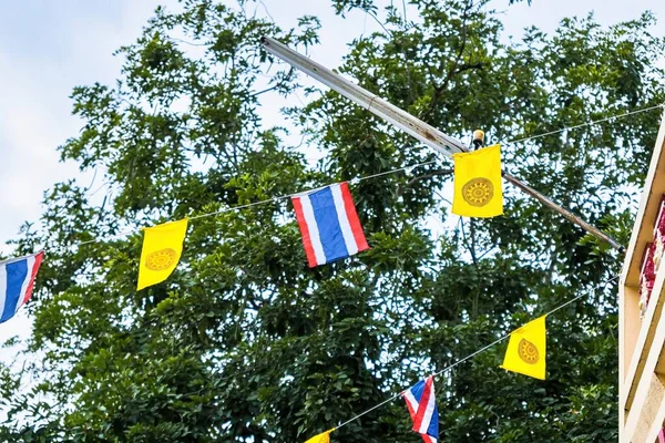 Banderas Nacionales Rueda Banderas Dhamma Cuerda — Foto de Stock