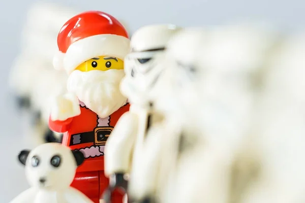 2021 방콕에서 크리스마스를 십자가타 Lego Santa — 스톡 사진