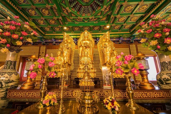 Бангкок Таиланд Декабря 2021 Года Статуя Золотого Будды Leng Noei — стоковое фото