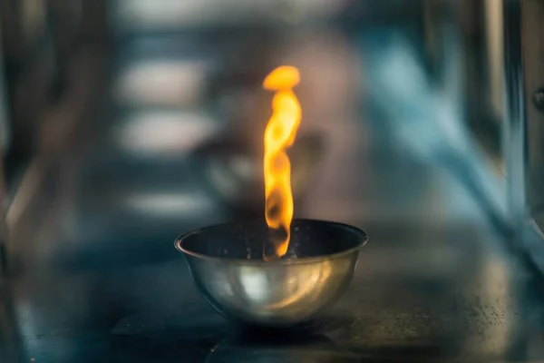 Κερί Φλόγα Στο Φανάρι Στην Κινεζική Ναό Ταϊλάνδη — Φωτογραφία Αρχείου